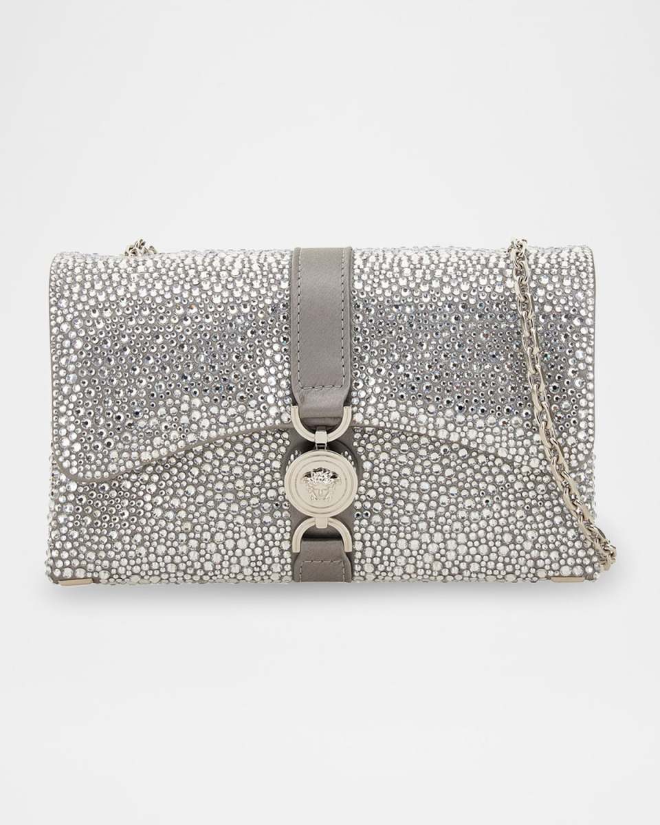 Kleio Mini Crystal-Studded Shoulder Bag